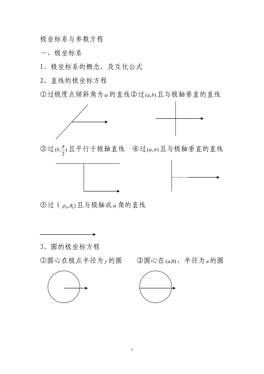 高中数学 极坐标系与参数方程_第1页