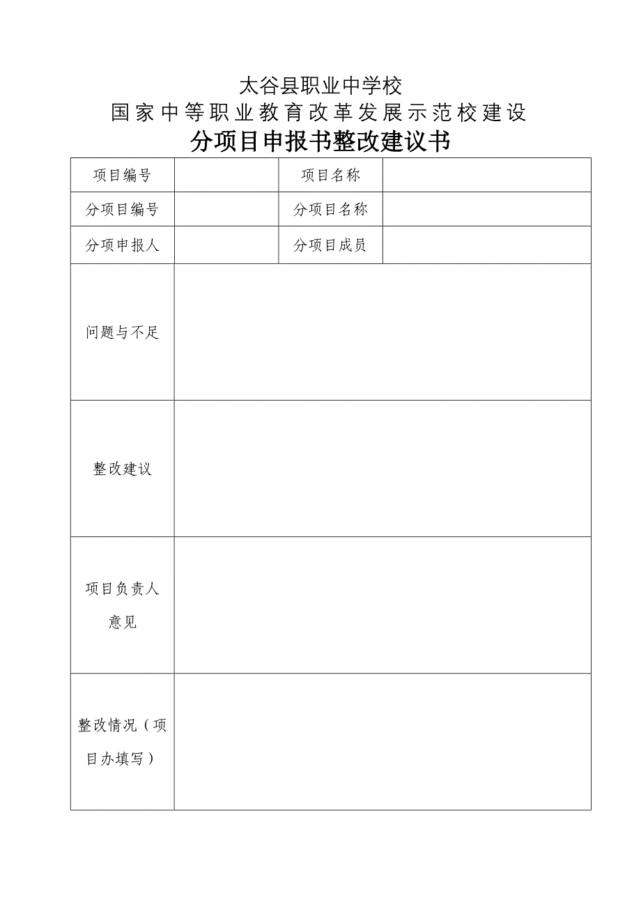 示范校建设分项目申报、工作日志、分阶段验收表格_第3页