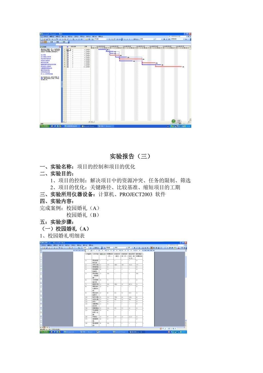 项目管理实验报告  尤婷_第5页