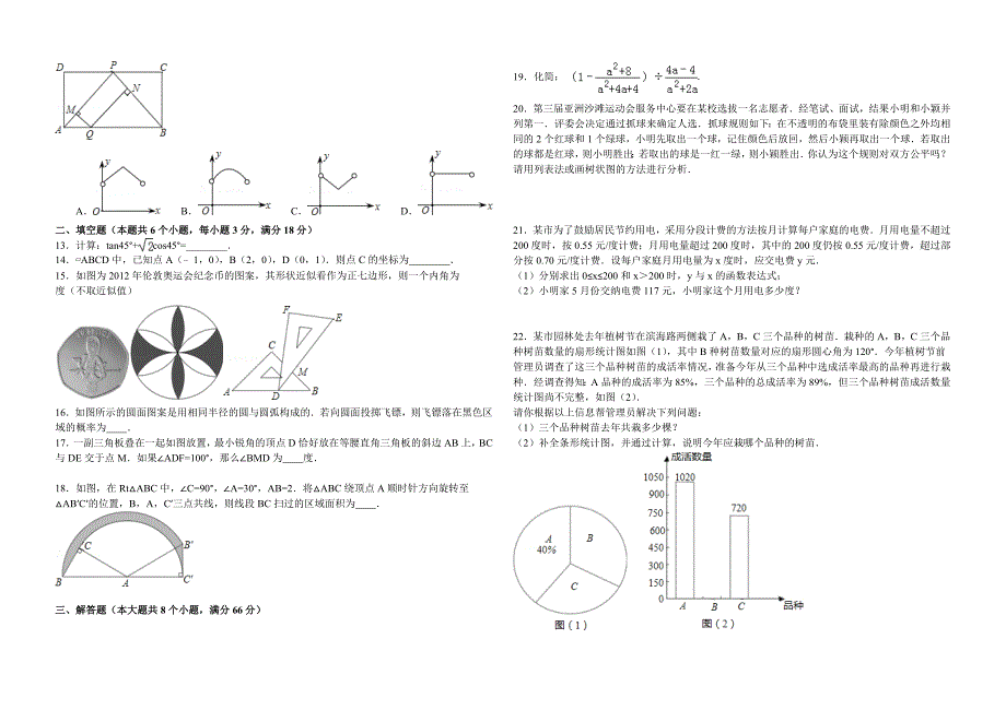 最新烟台中学考试题解析_第2页