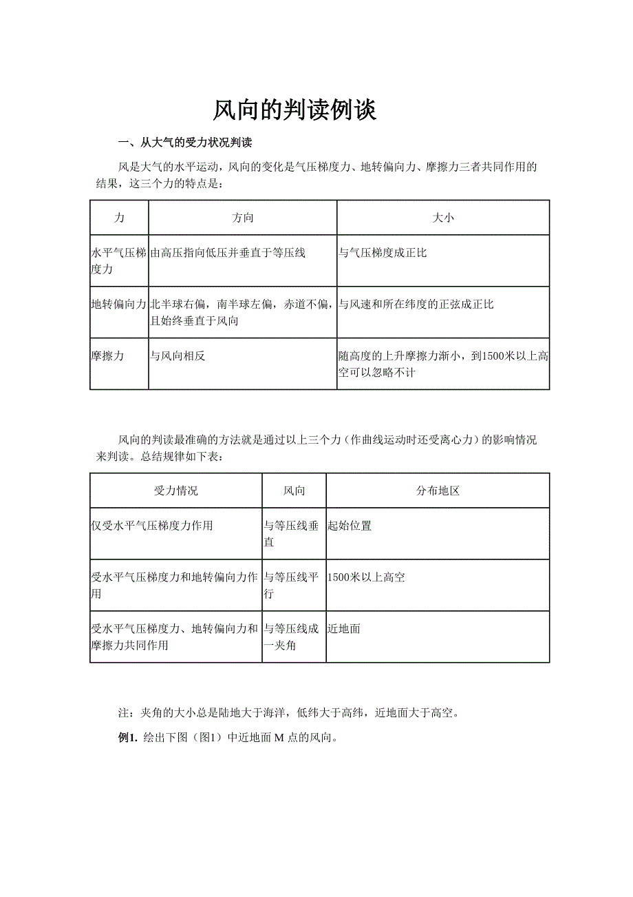 风向的判读例谈_第1页
