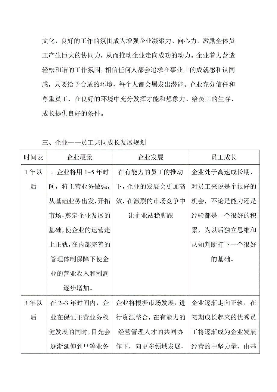 企业发展远景与员工职业发展规划_第3页