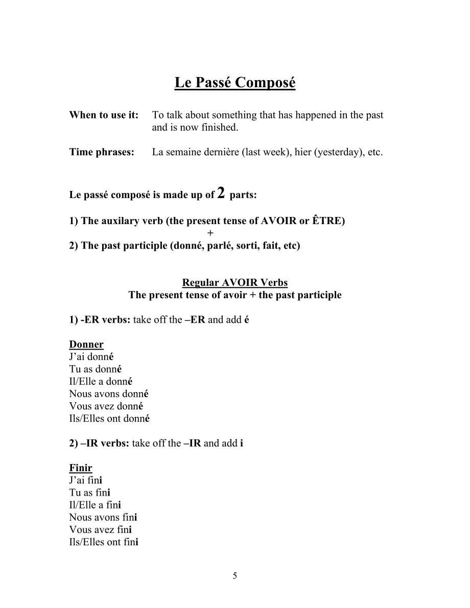 法语语法时态french_grammar_tense_booklet_第5页