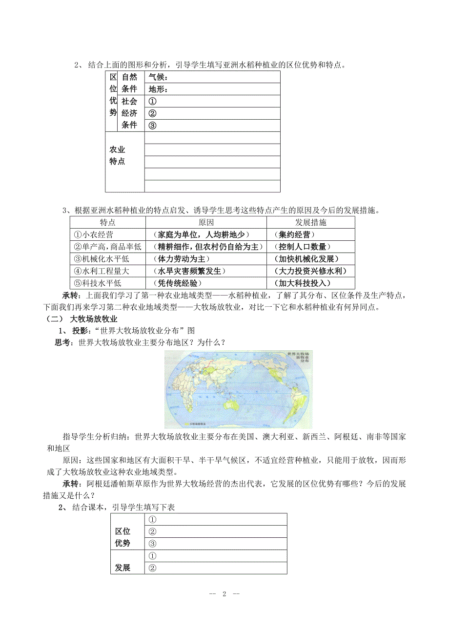 农业区位因素与农业地域类型导学案_第2页