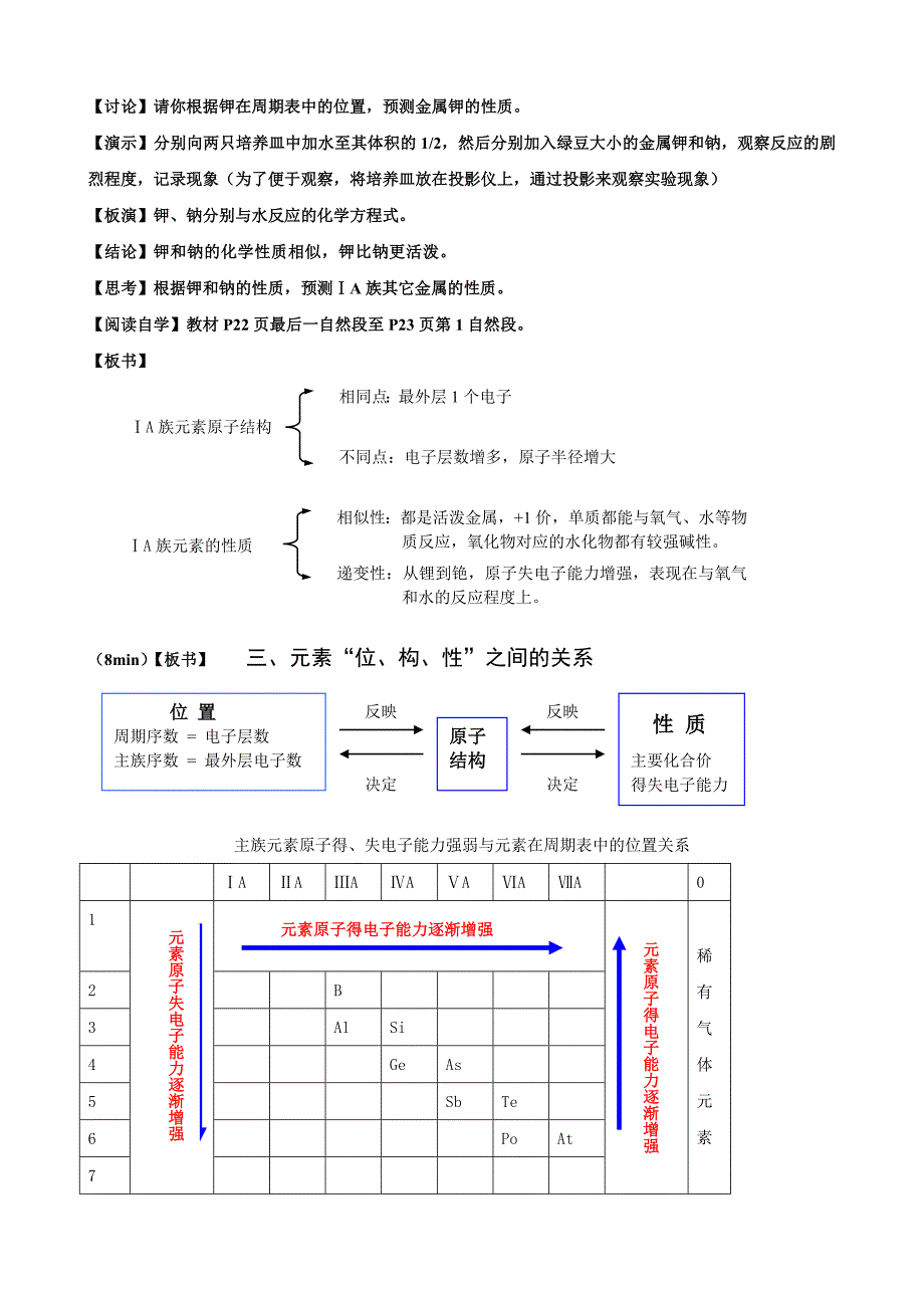 元素周期表的应用第2课时教案_第3页