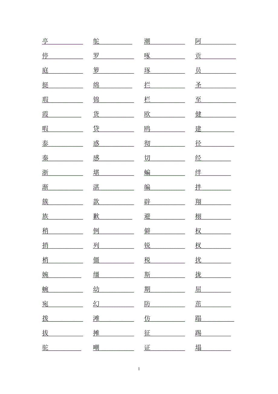 人教版语文四年级下册--专项练习：易混字_第1页