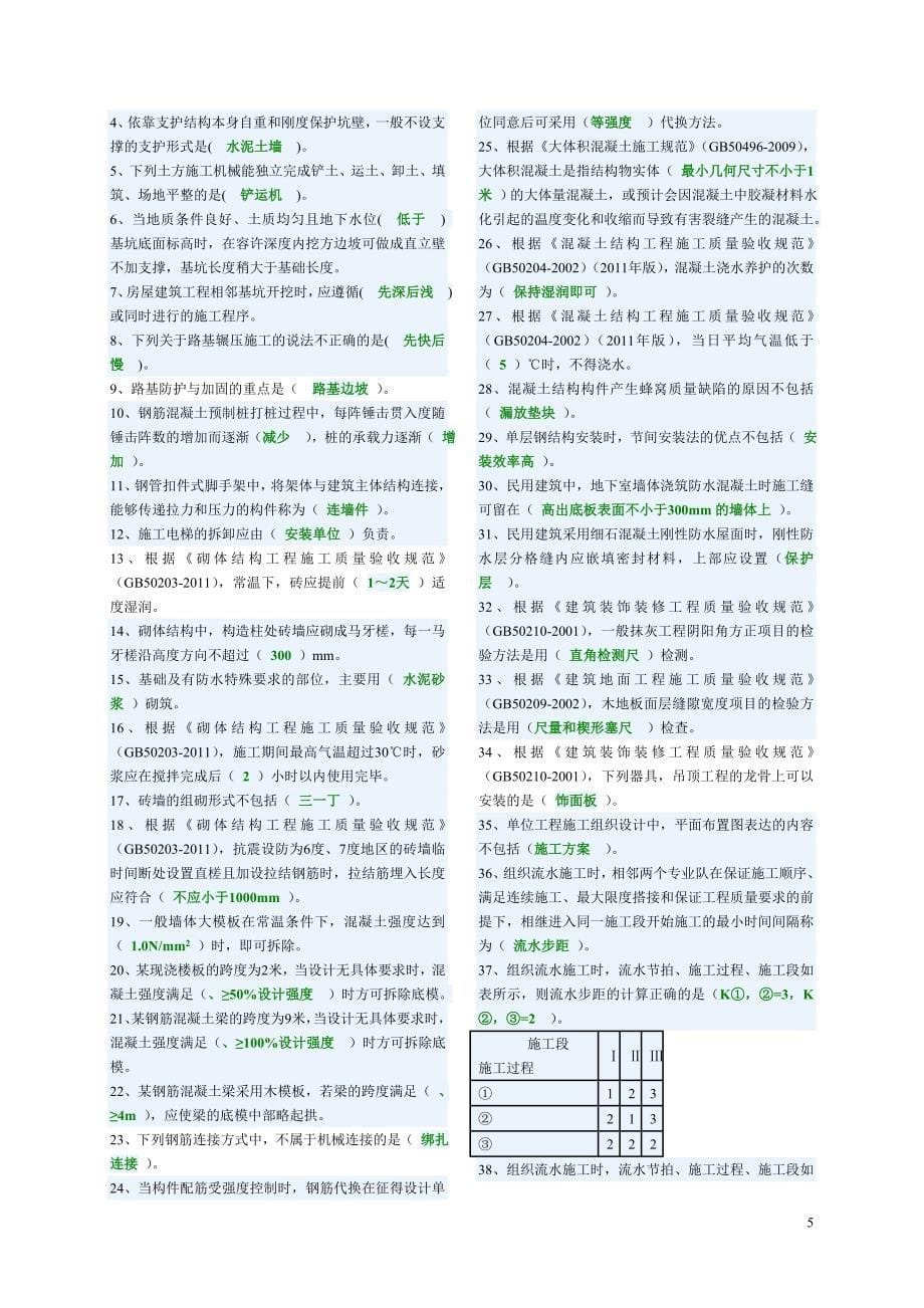 施工员复习资料_第5页