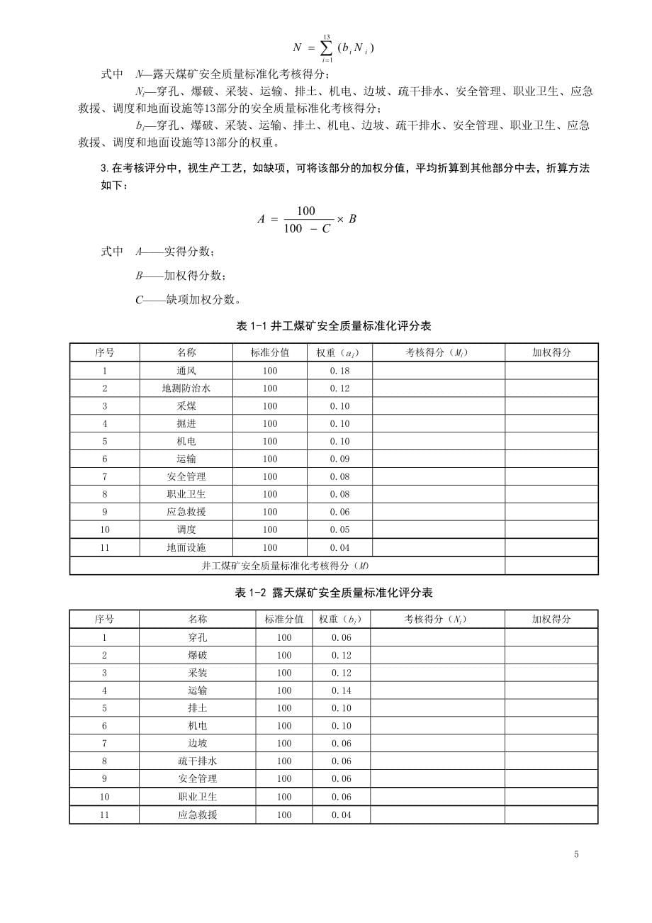 《煤矿安全质量标准化基本要求及评分方法_第5页