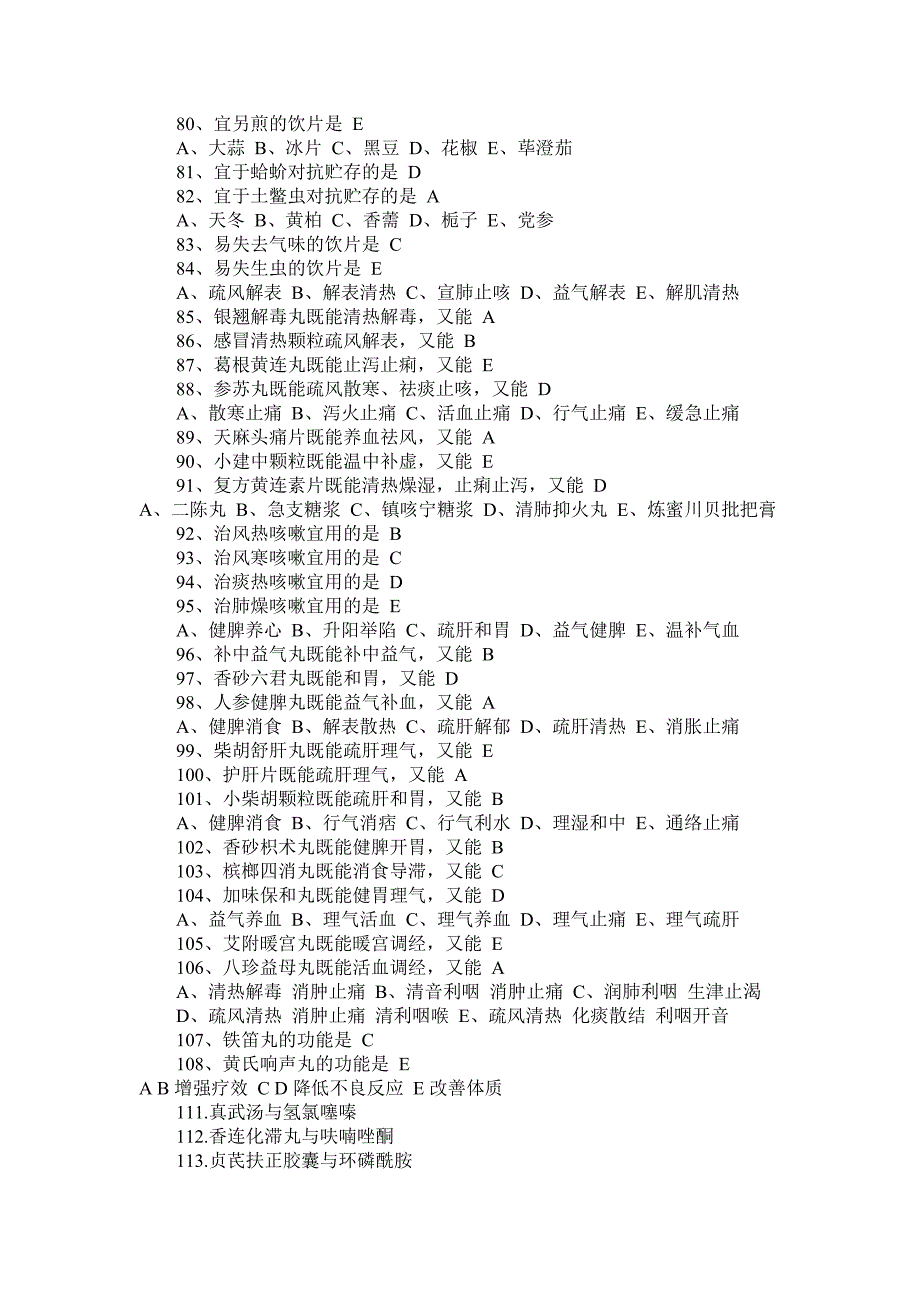 2014年执业中药师考试真题(全)_第4页