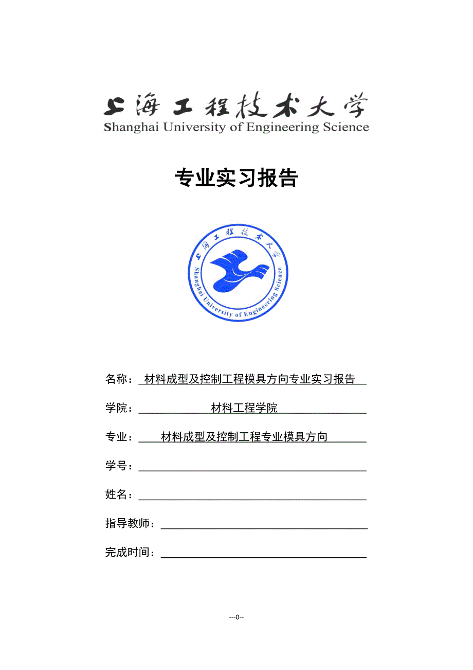 材料成型及控制工程模具方向专业实习报告_第1页