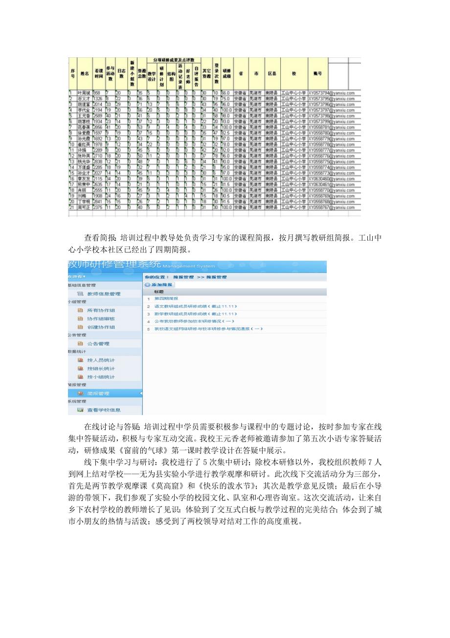 网络研修与校本研修整合工作汇报_第2页