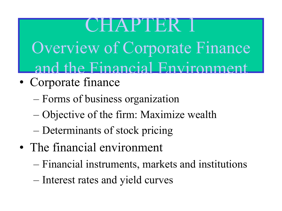 公司财务与金融英文_第1页