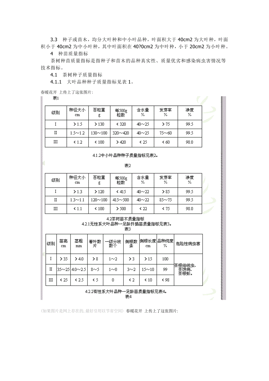 茶树种子和苗木部分标准_第2页