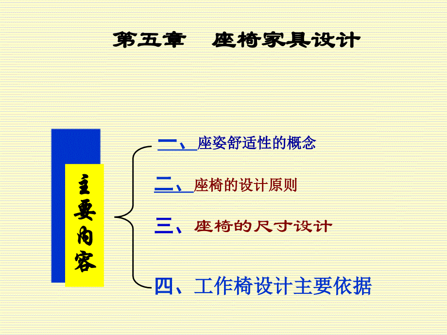 人体工程学第五章：座椅家具设计_第1页