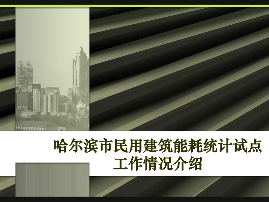 哈尔滨市民用建筑能耗统计试点工作情况介绍_第1页