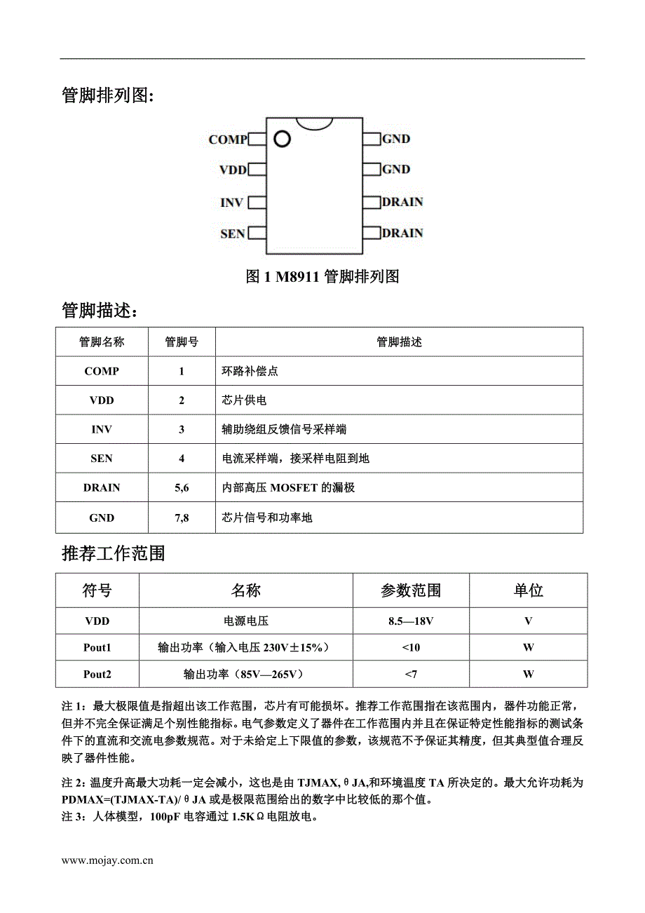 单级有源恒流led电源控制芯片茂捷m8911兼容芯联cl1313_第2页