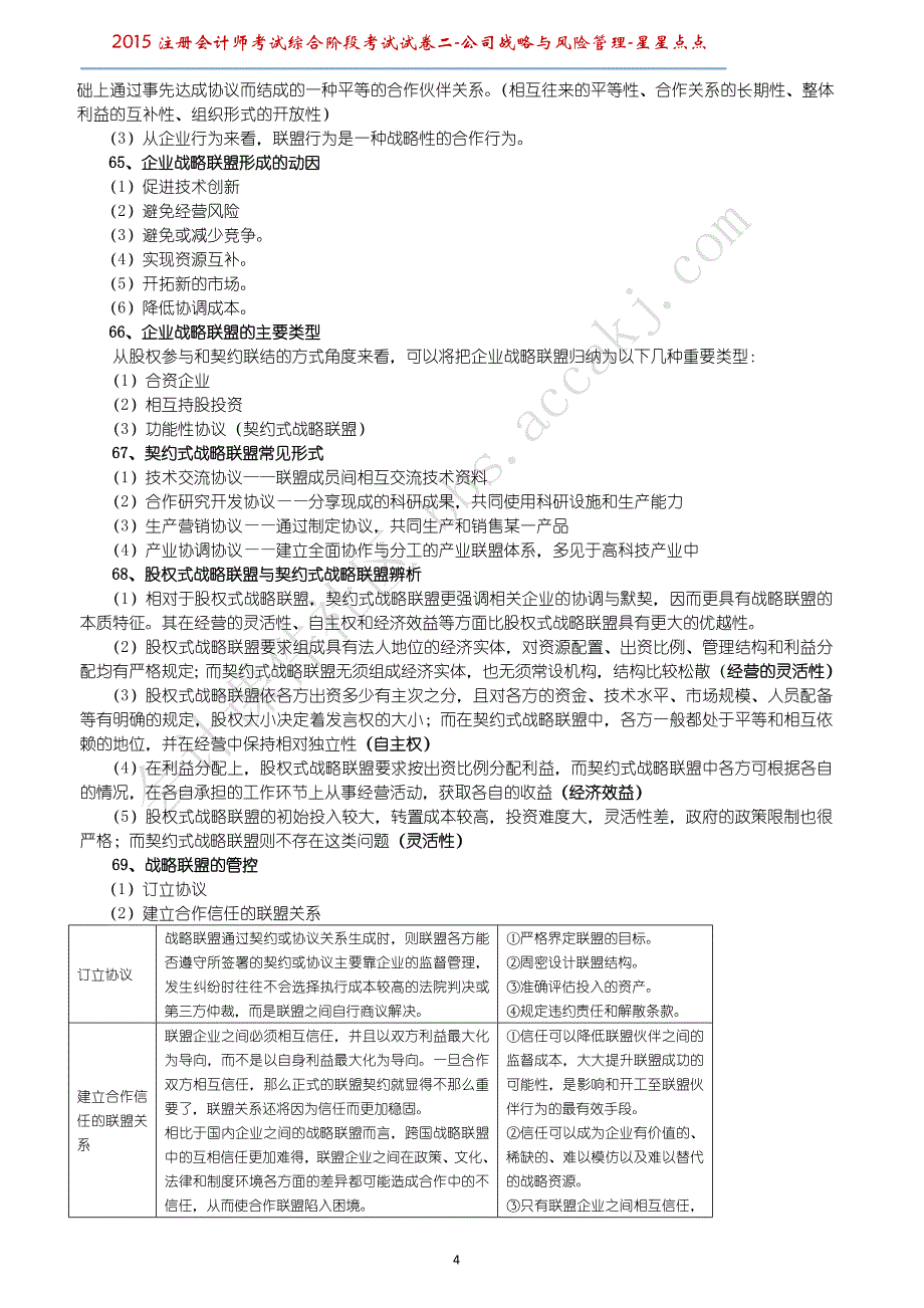 综合阶段考试试卷二(星星点点)(公司战略与风险管理)_第4页