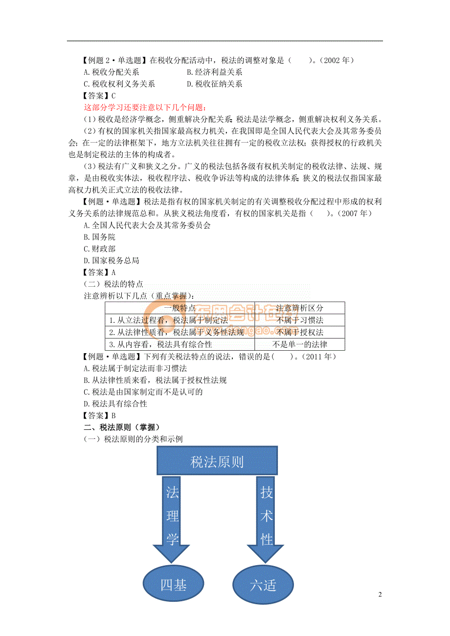 法律法规学习 第一章  税法基本原理(完整版)_第2页