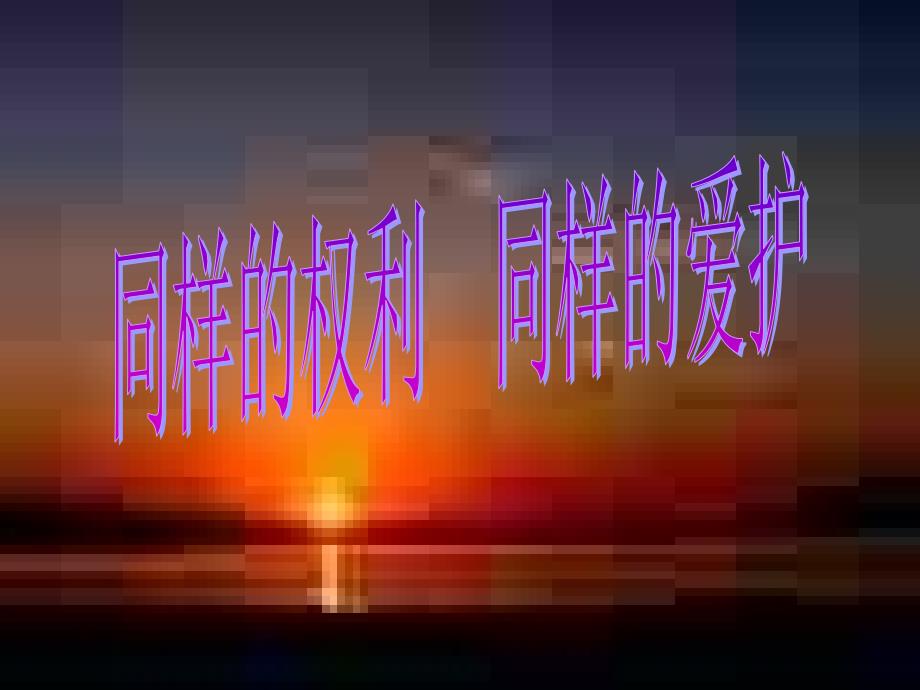 同样的权利-同样的爱护_第1页