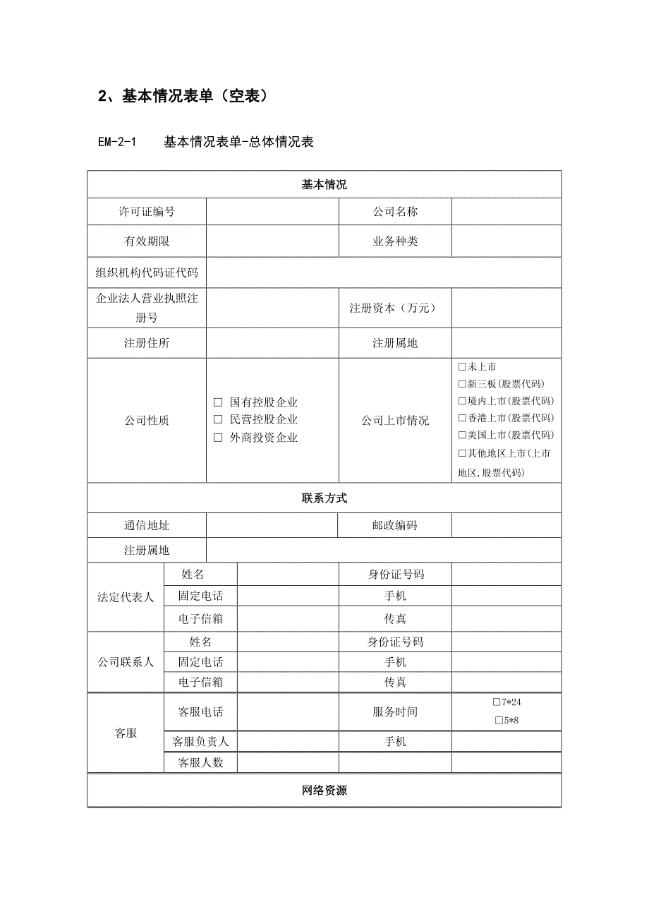 2016年增值电信业务许可证年检空表_第3页