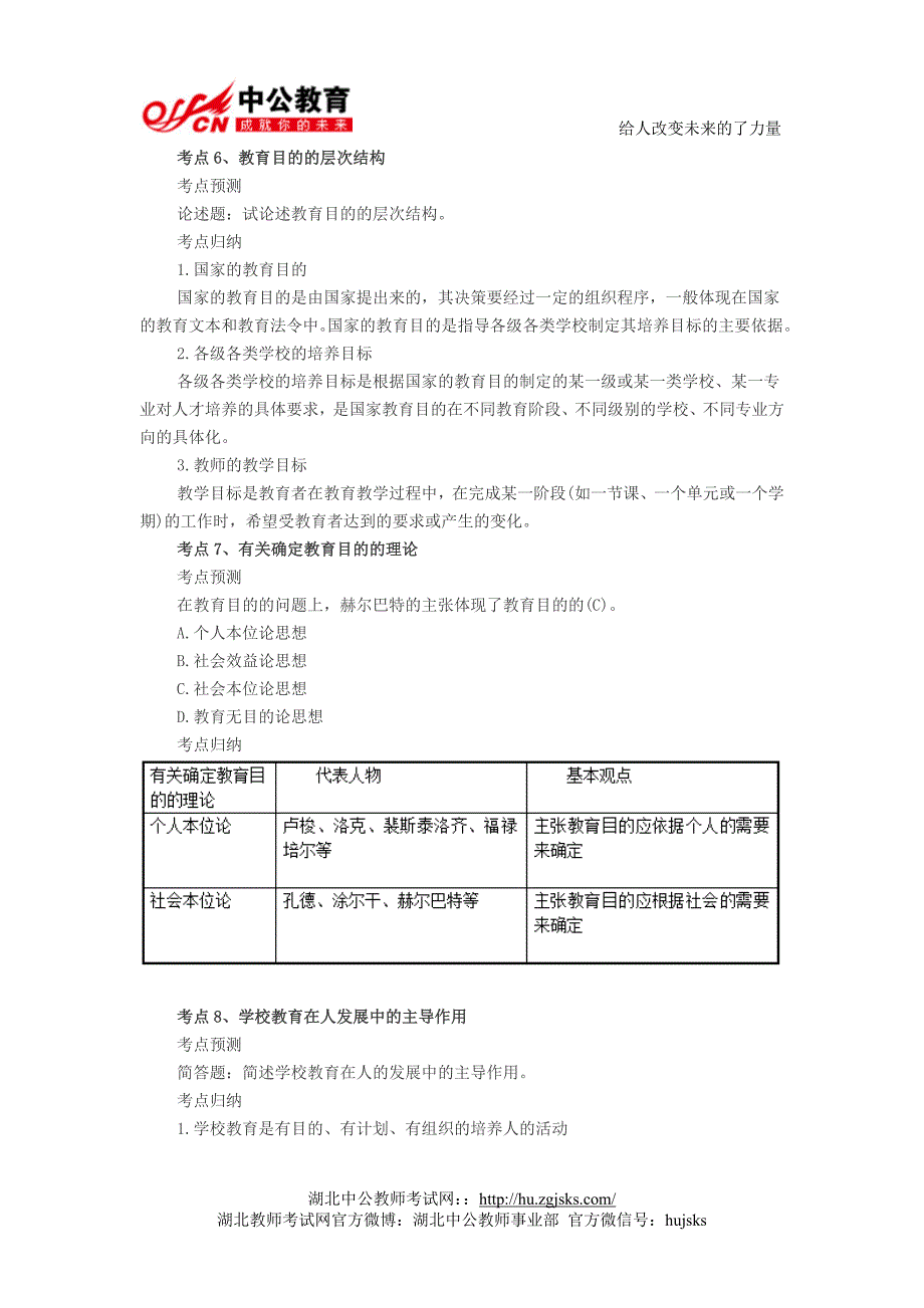 2014年湖北教师资格《幼儿保教知识与能力》考点预测归纳：学前教育原理_第3页