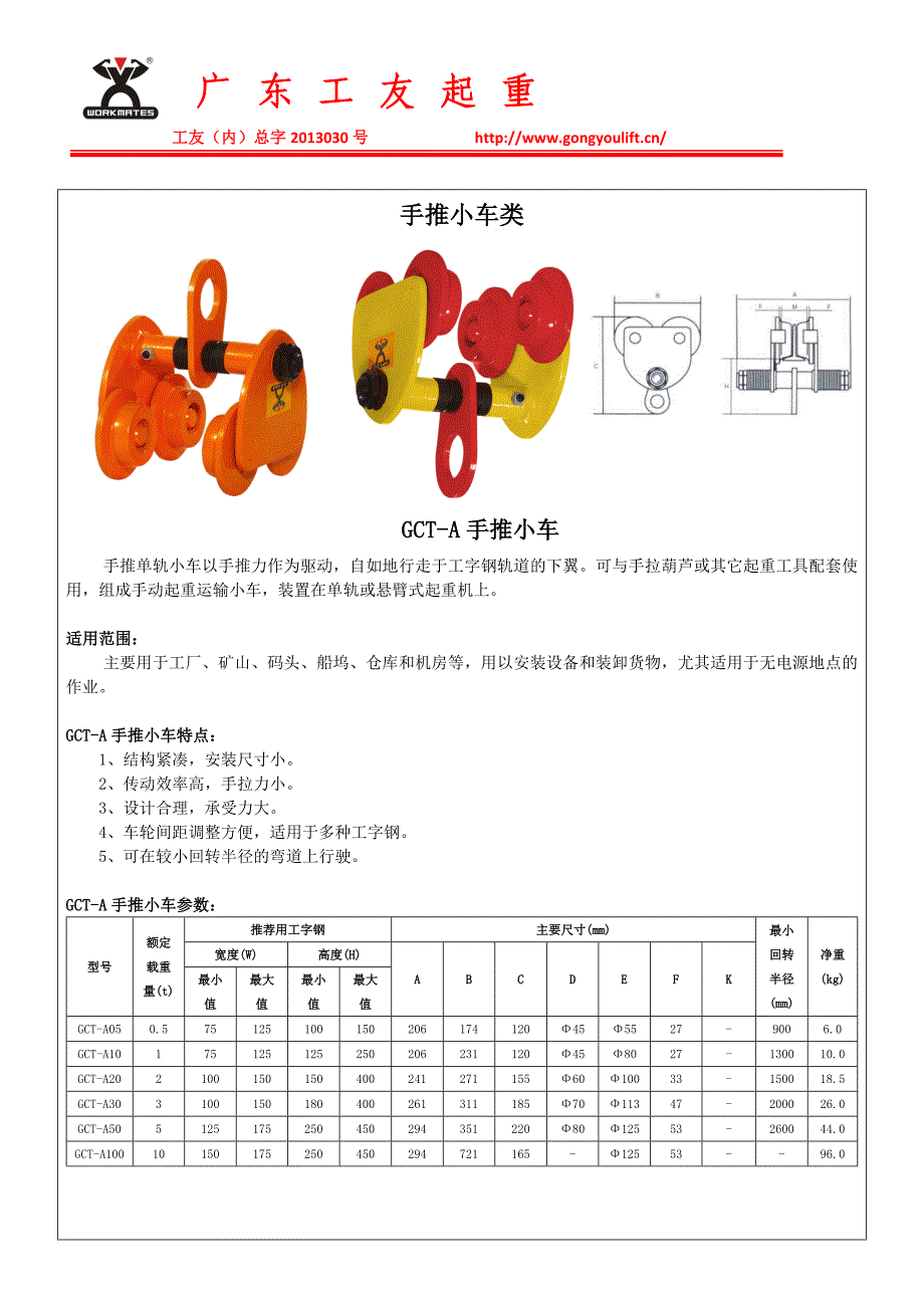 起重产品目录—单轨行车系列_第4页