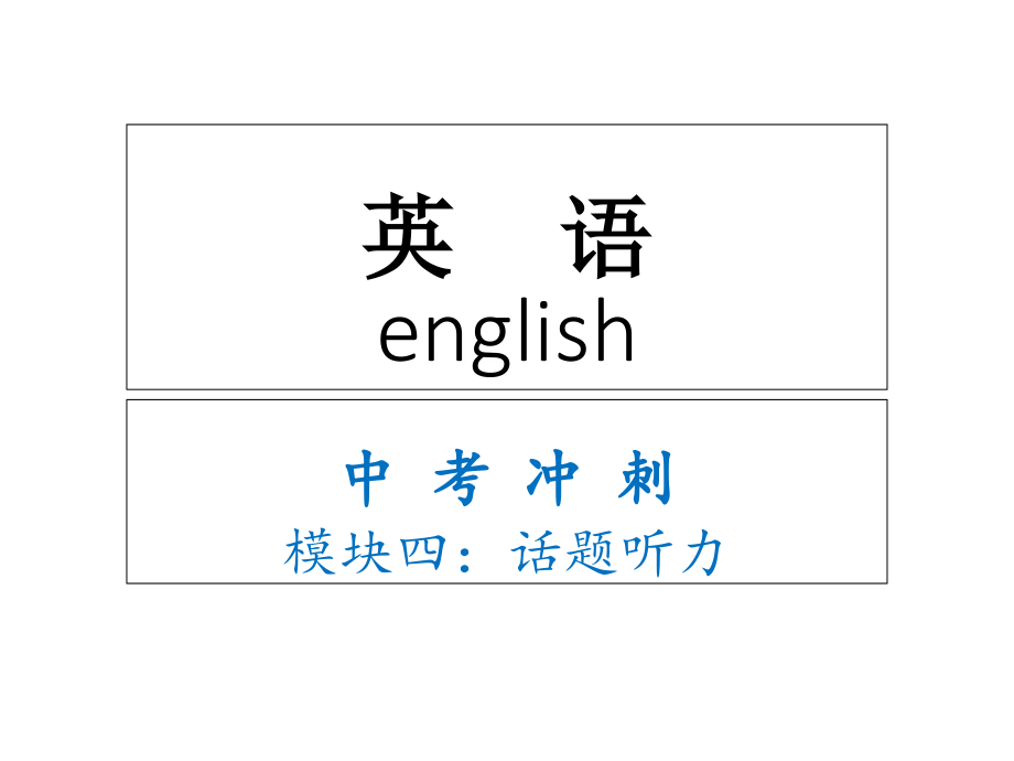 2015中考英语冲刺话题听力复习课件_第1页