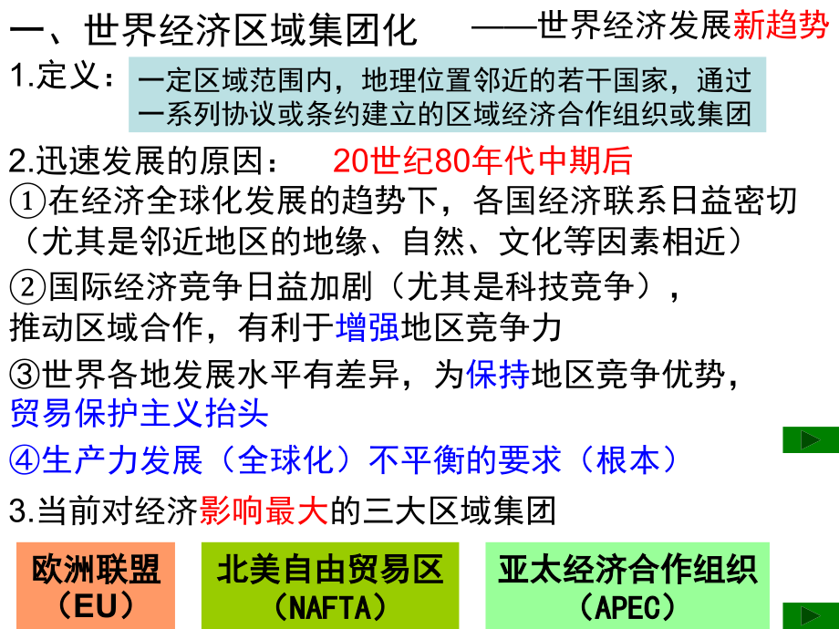 J当今世界经济区域集团化的发展2010高三用_第3页