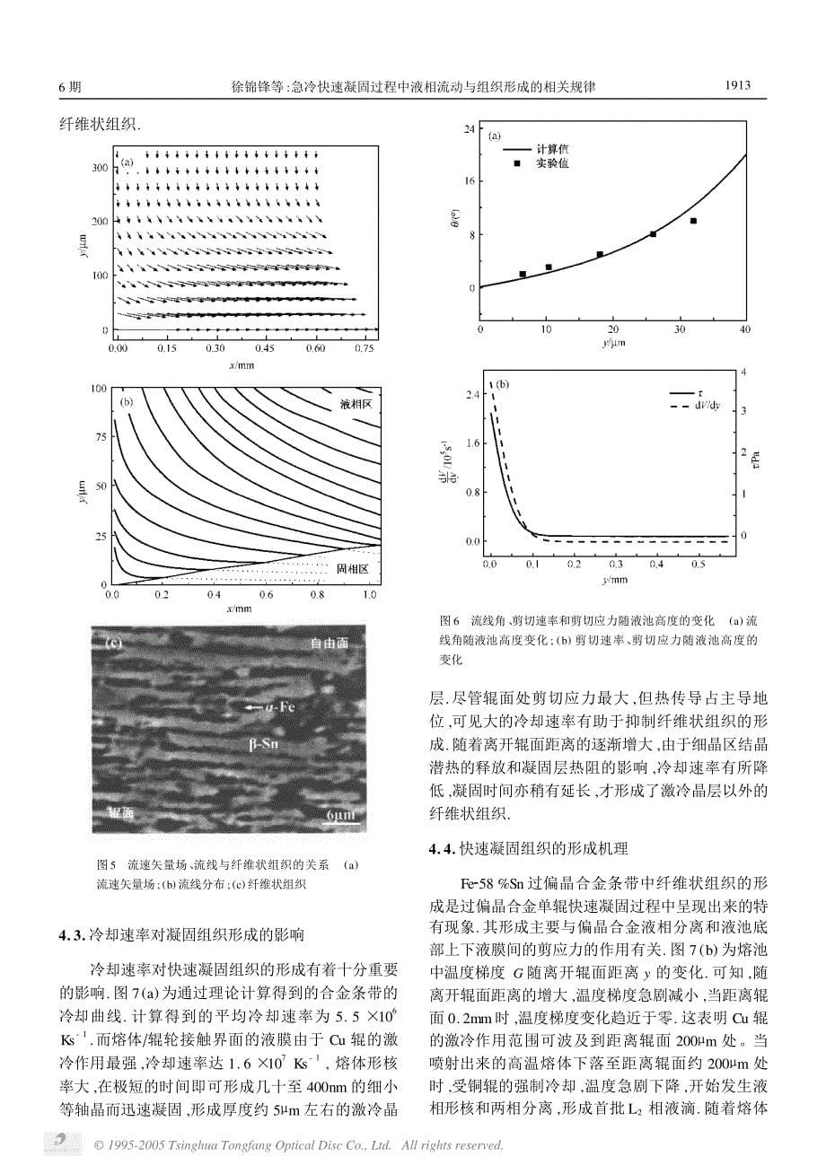 急冷快速凝固过程中液相流动与组织形成的相关规律_第5页