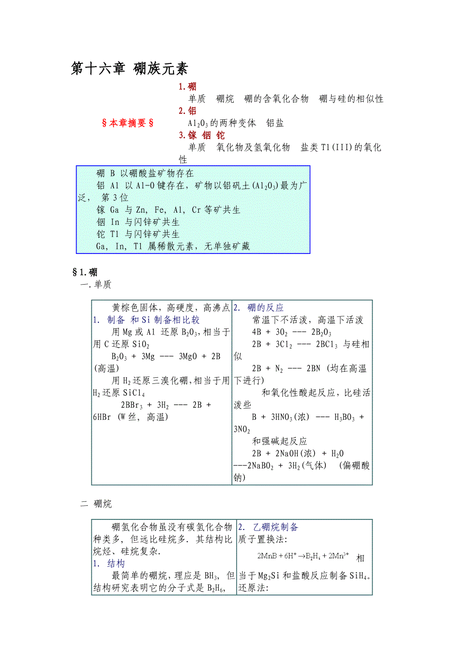 无机化学第十六章 硼族元素_第1页