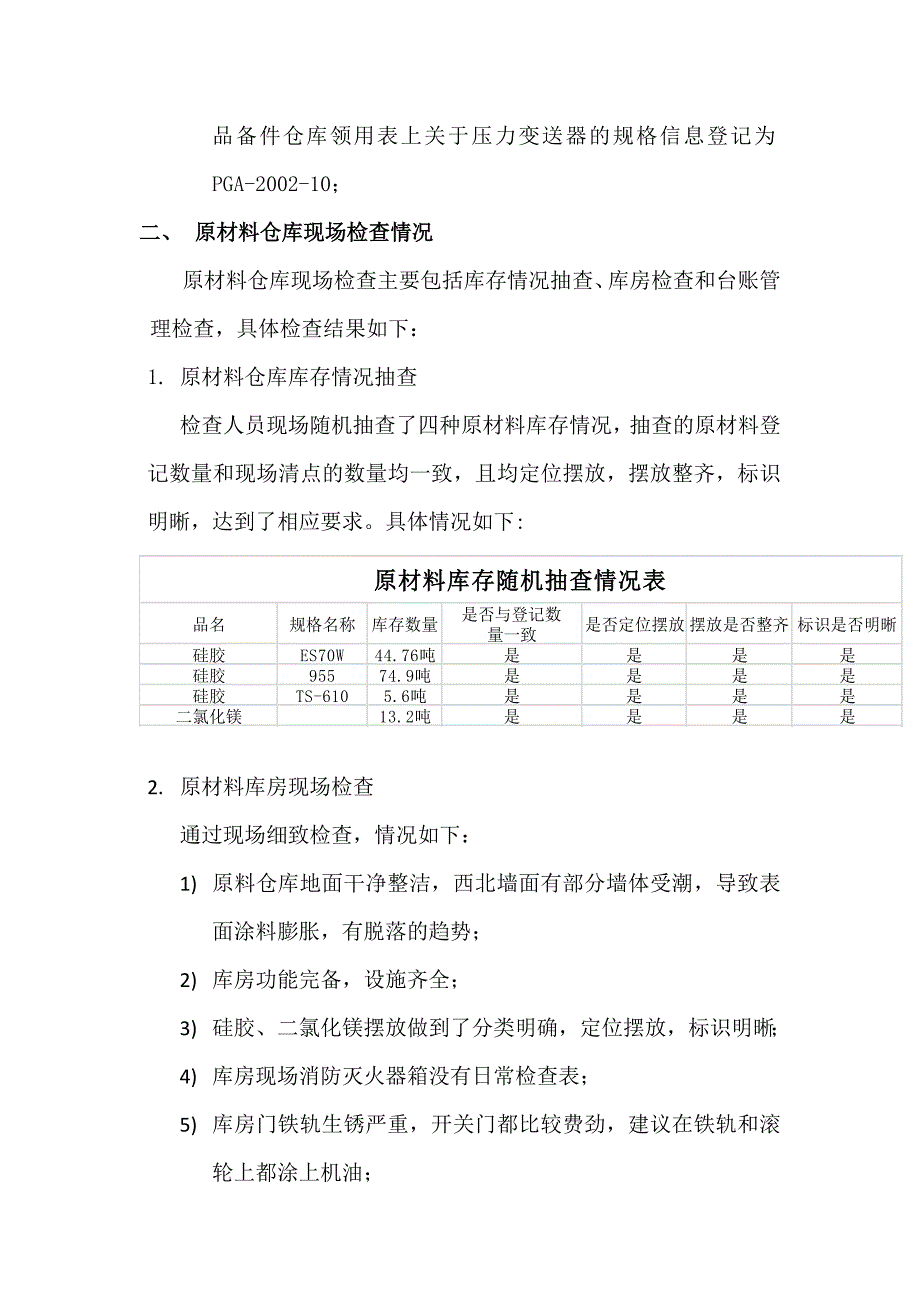 仓库检查情况汇报_第4页