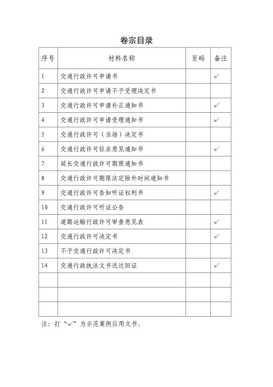 道路运输行政许可程序类文书_第2页