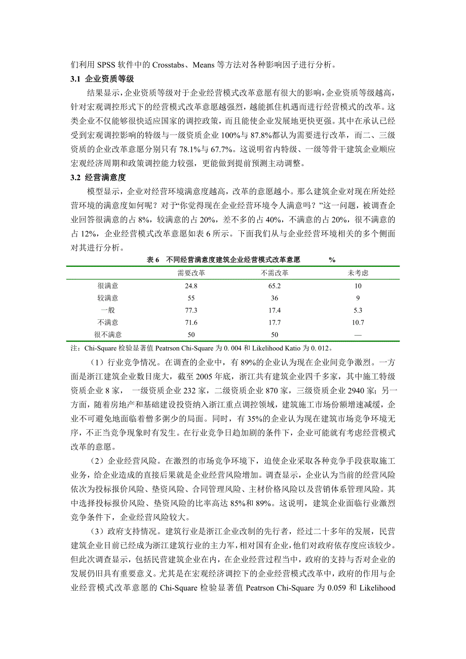 宏观调控下浙江建筑企业经营模式改革意愿探析_第4页