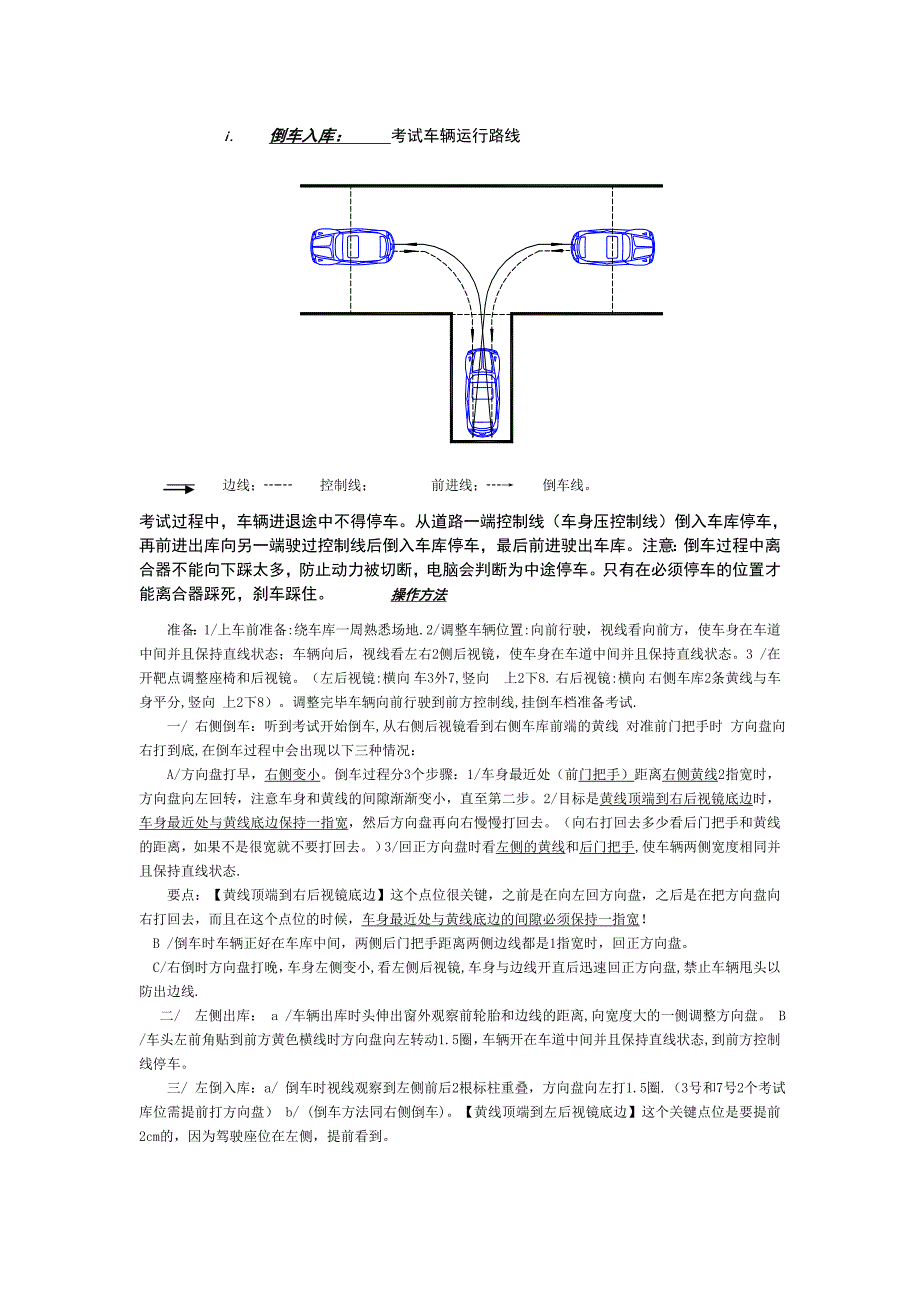 倒车入库操作方法  2014版_第1页
