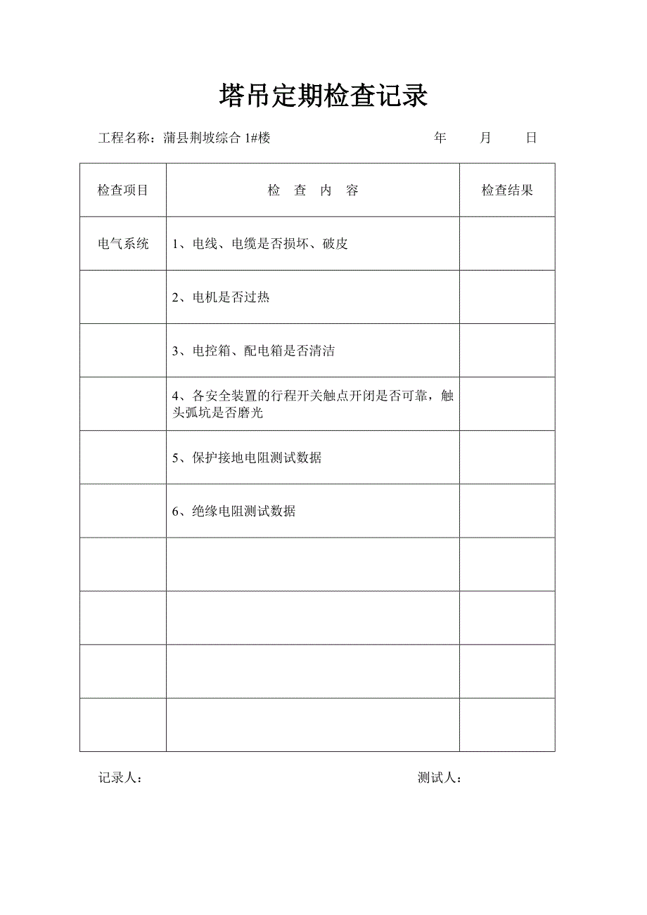 塔吊定期检查记录_第2页