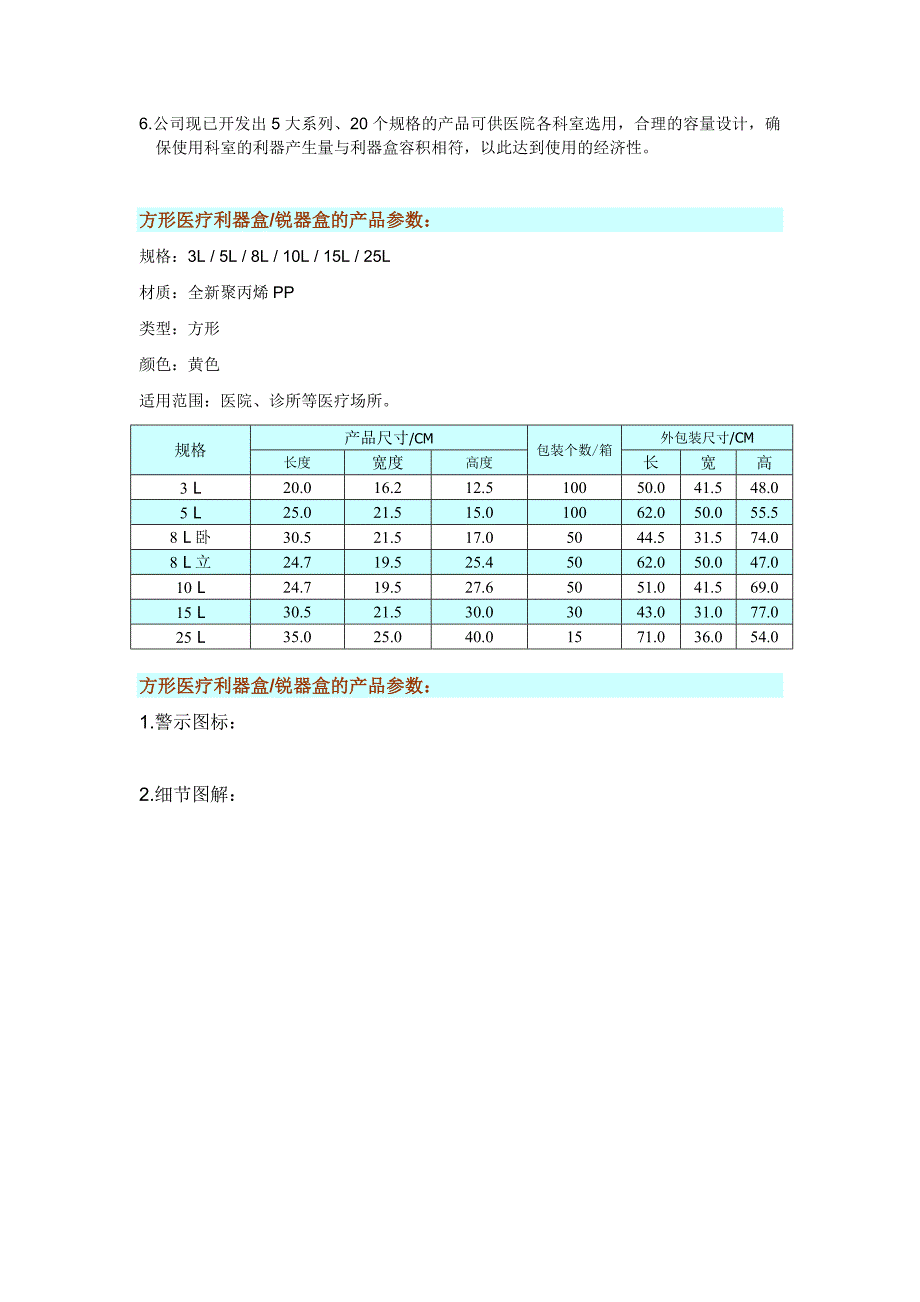 方形医疗利器盒_第2页