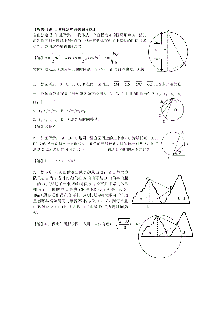 物理相关问题自由弦定理相关问题_第1页