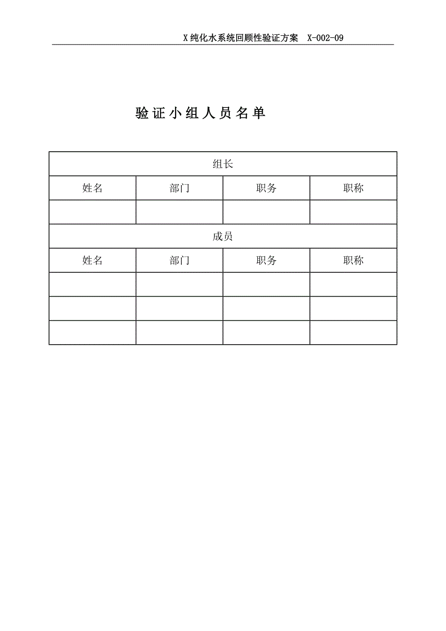 制药车间XXX纯化水系统回顾验证方案_第3页