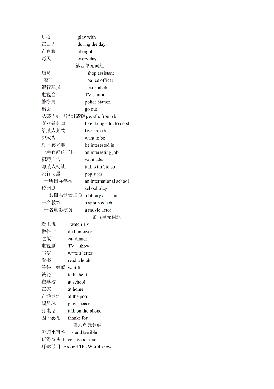 七年级下册英语词汇棕编_第2页