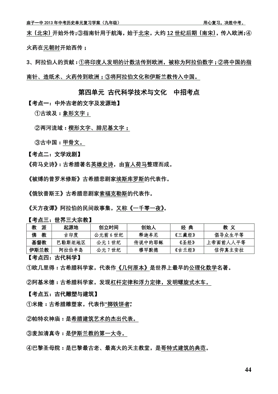 第三部分：2013九年级历史单元复习_第3页