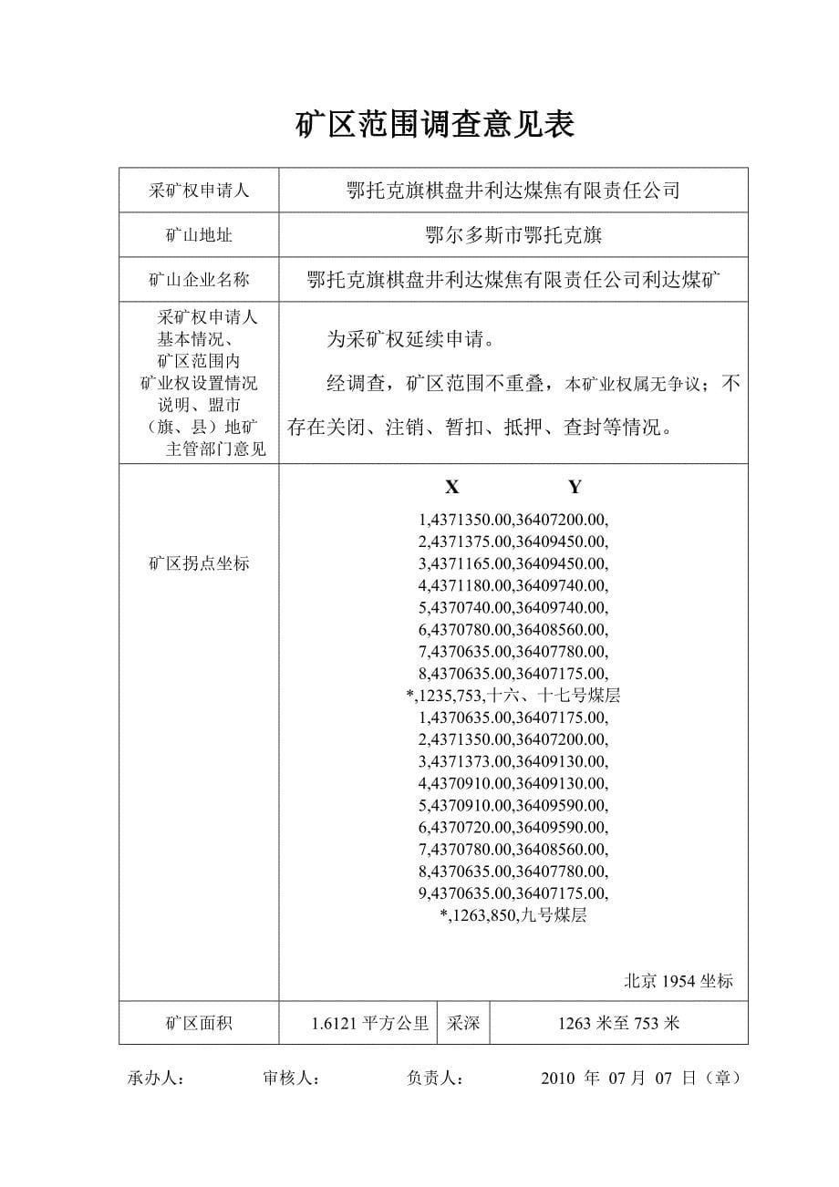 矿区范围调查意见表_第5页