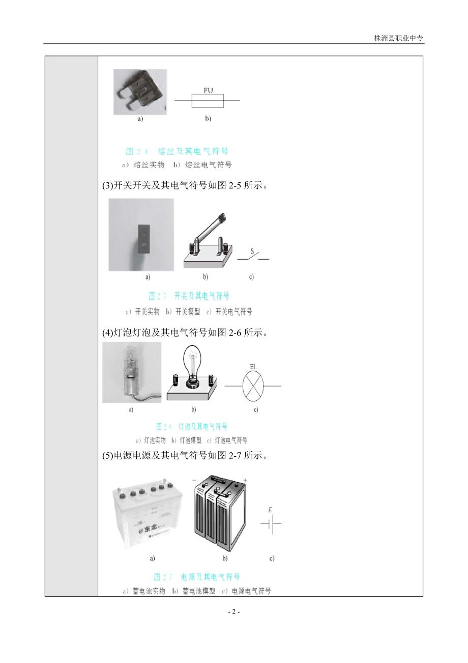 汽车电工电子基础教案2_第2页