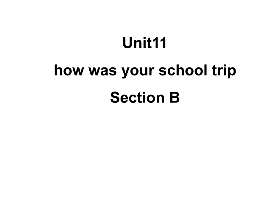七下配套练习册 unit 11 how was your school trip section b_第1页