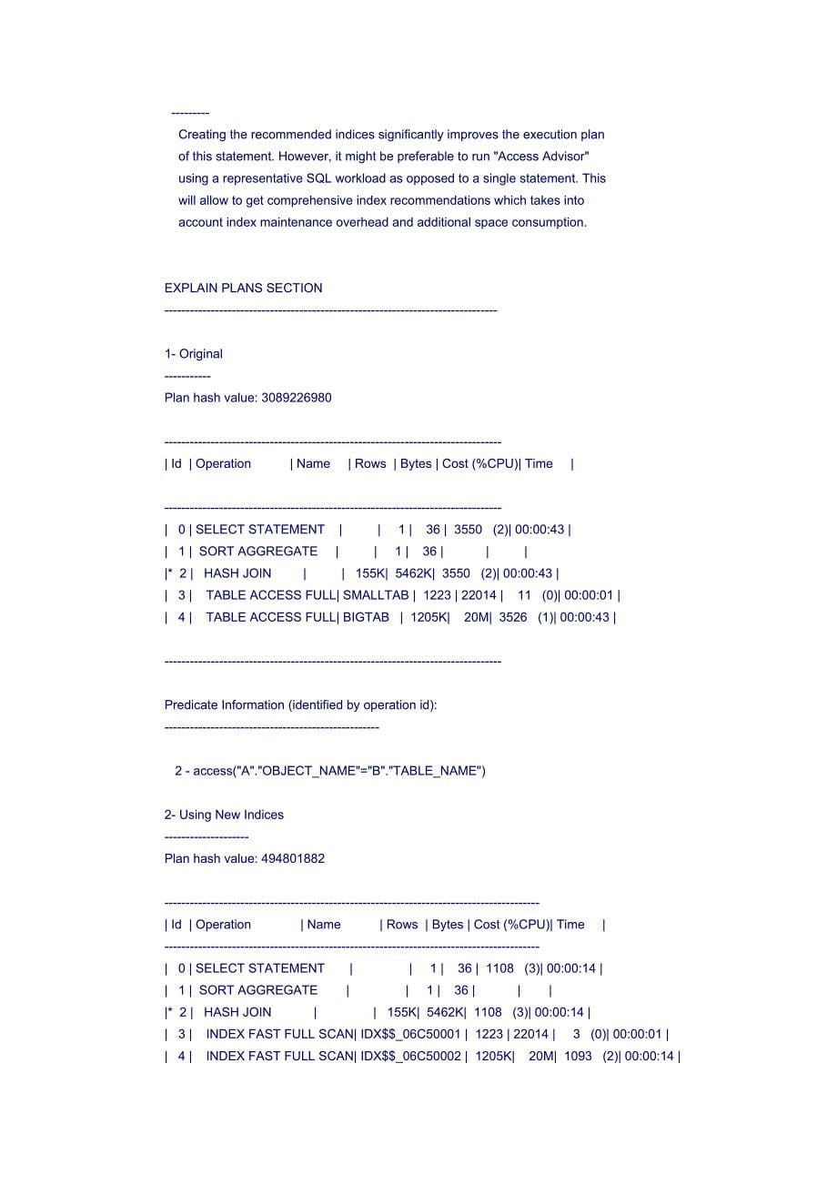 利用oracle 10g sql优化器(sta)优化语句_第5页