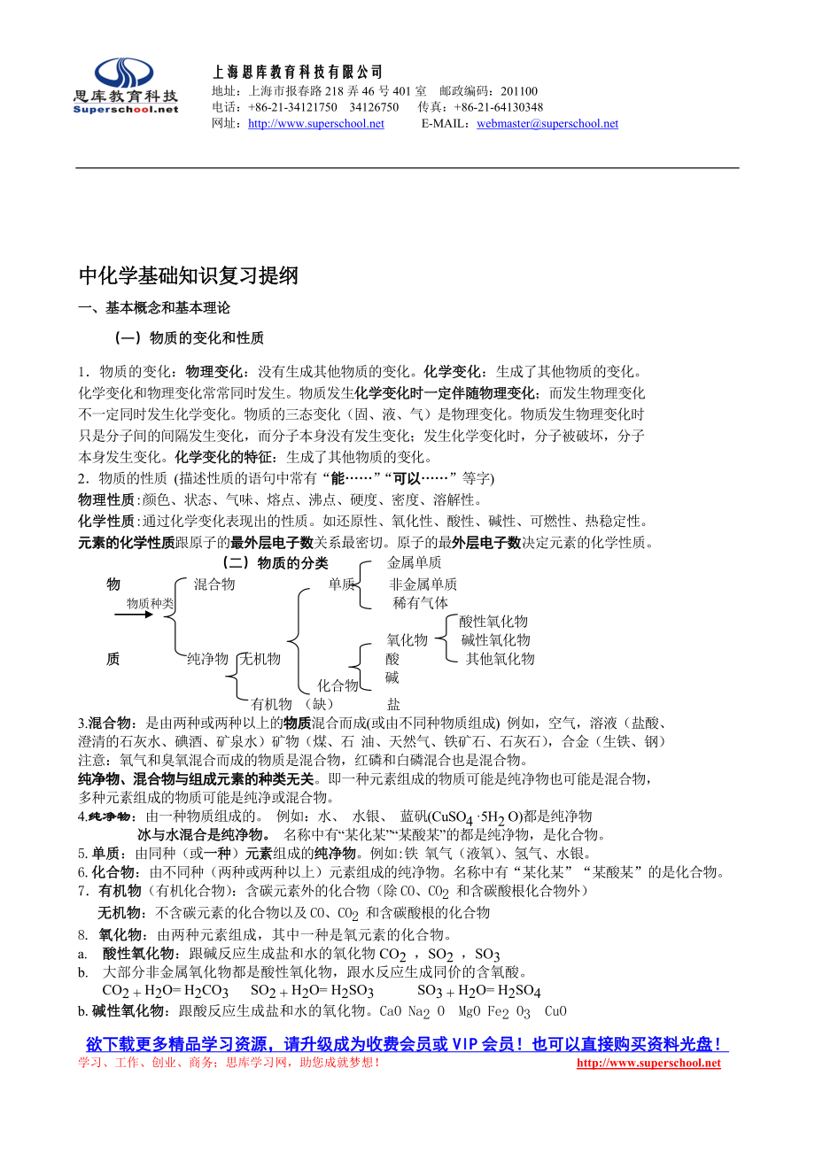 初三化学总复习复习提纲及专题复习题同步训练题测试题_第2页