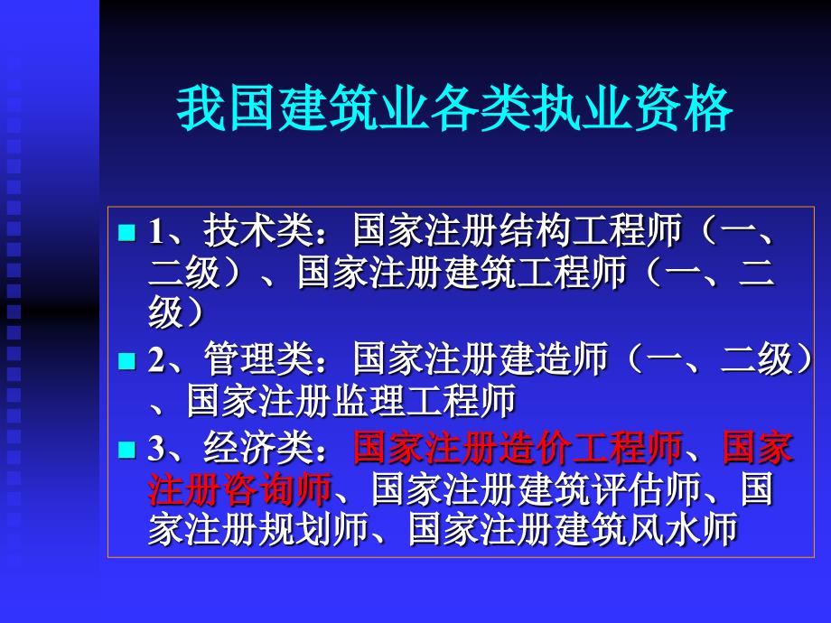 第一章专题  工程造价专业执业资格_第1页