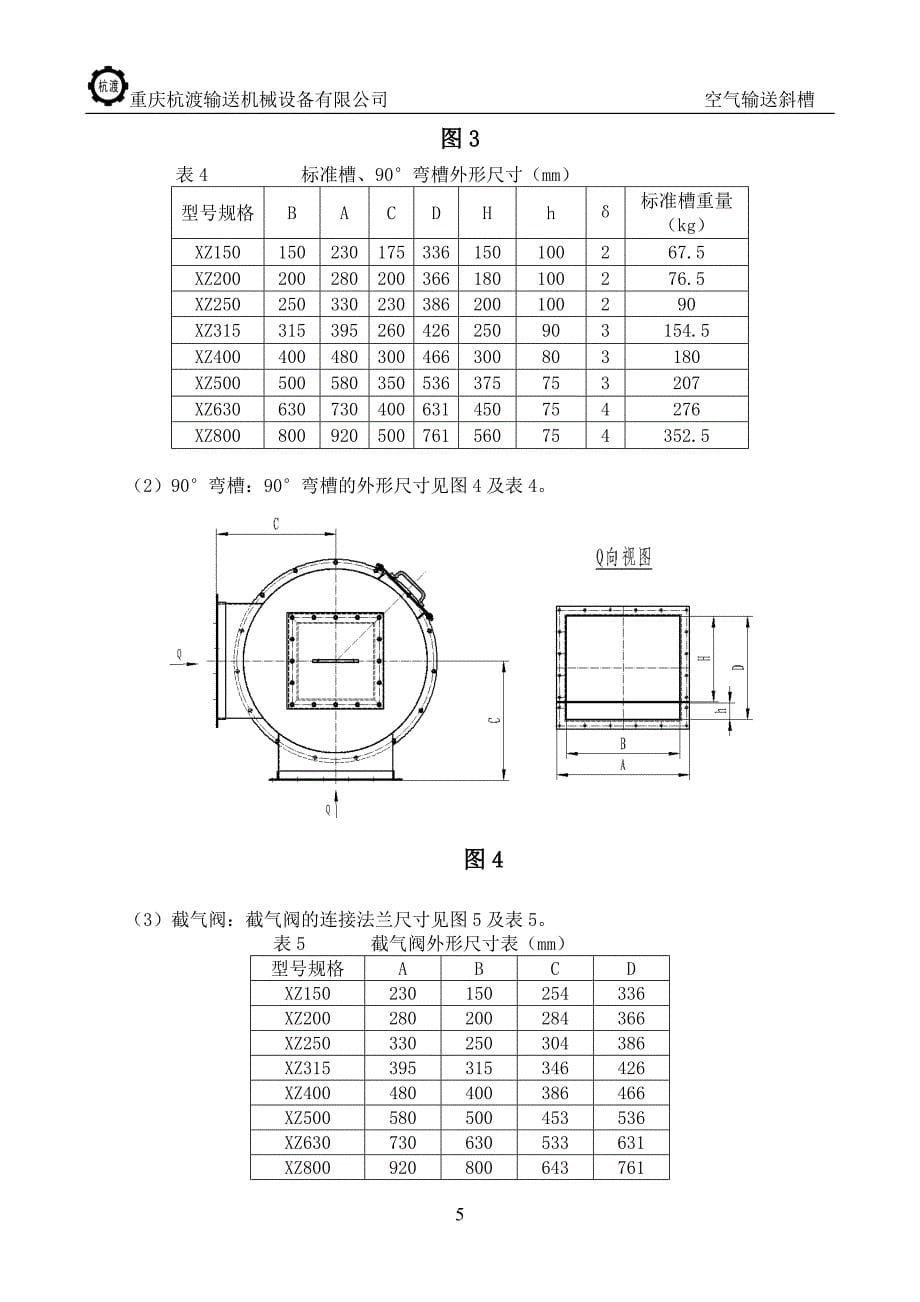 空气输送斜槽使用手册_第5页