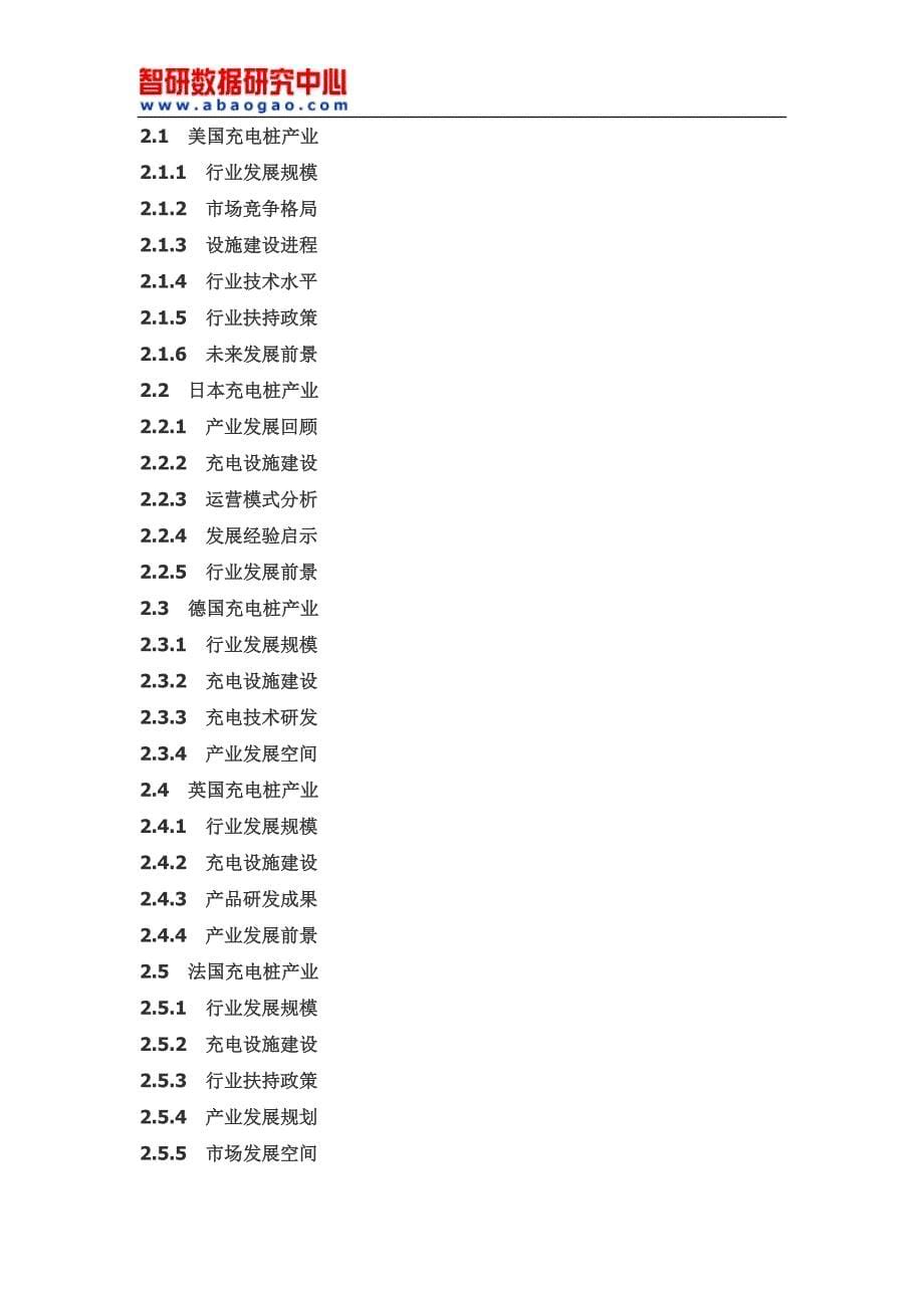 2017-2022年中国电动汽车充电桩市场深度研究与投资风险报告(目录)_第5页