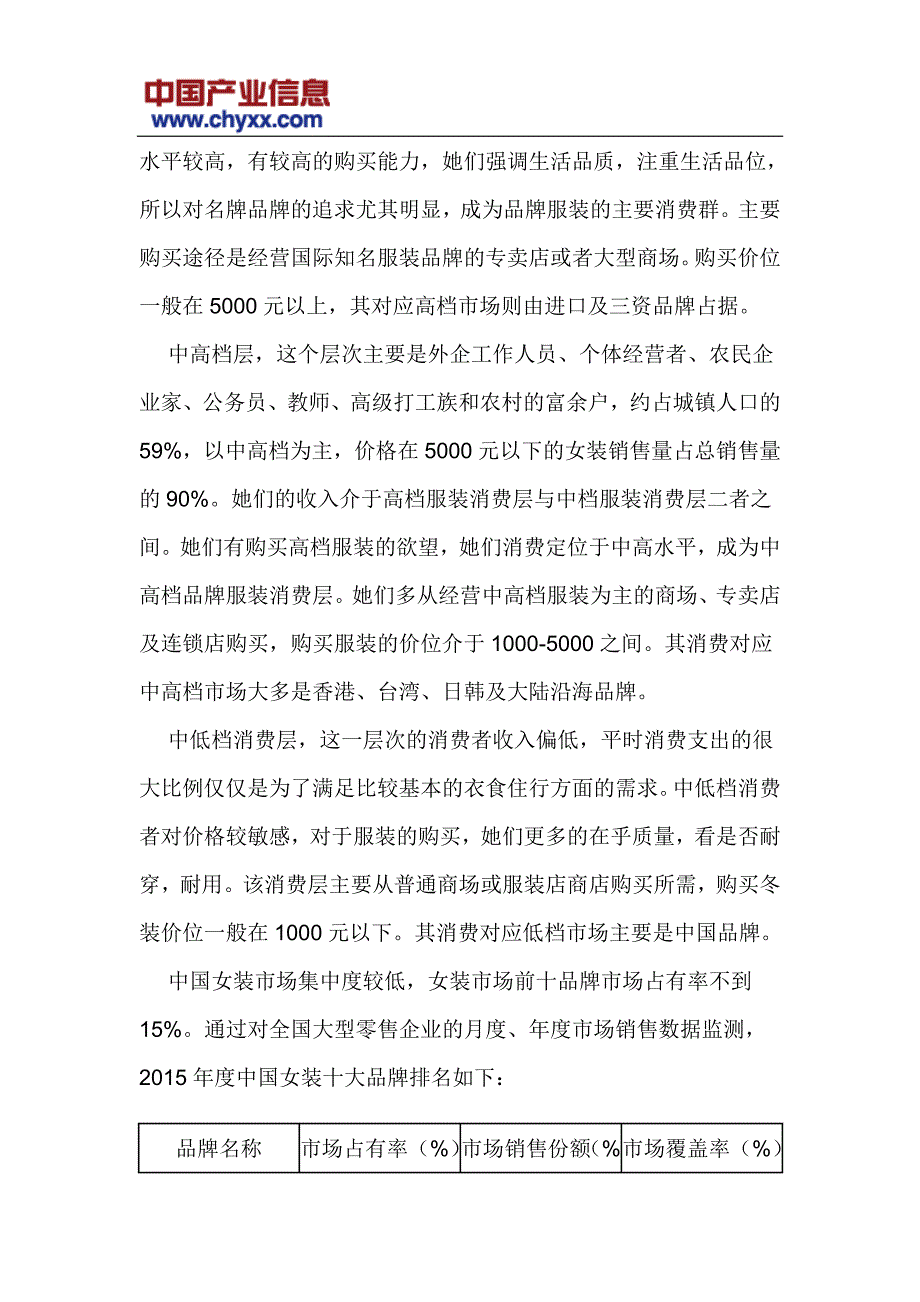 2017-2022年中国女装行业投资前景分析研究报告(目录)_第4页