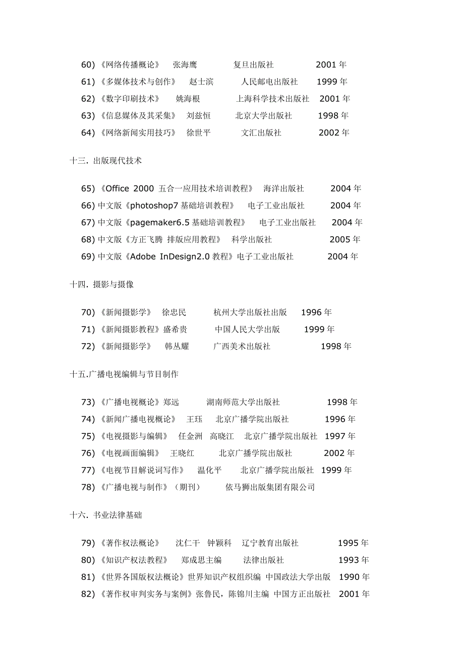 新闻出版方向阅读书目_第4页